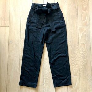 Aritzia Wilfred Front Tie High Waist Wool Cashmere Blend Pants in Grey Size 00